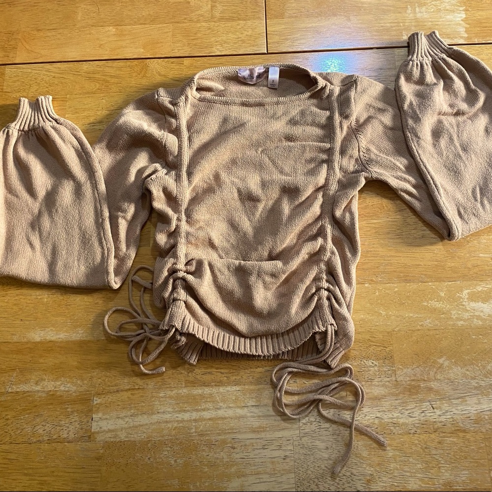 Willow & Root Double Cinch Tie Sweater size Small